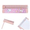 lemgyiamz Taglierina Per Carta, Taglia Carta Di Precisione Tagliacarte Da Scrivania con Doppia Lama, Tagliacarta con Base Antiscivolo per Casa Scuola Ufficio, Rosa 270mm