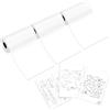 AUTUUCKEE 3 rotoli di carta termica per stampante T02/M02S/Y02S, mini rotolo di carta adesiva per stampante, conservazione di 10 anni, colore bianco, compatibile con mini stampante Phomemo T02 per foto,