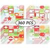Hianjoo 360 Pezzi Etichette Adesive Natalizie, Etichette Adesive Regalo Di Natale Autoadesive, Natale Etichette per feste Compleanno Matrimonio Vacanze Decorazione