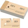 Nezyo Blocchi di Numeri Doppi 1-100 Blocchi di Numeri 10 cm x 5 cm per Guardaroba, Eventi, Feste, Fiere e Intrattenimento(Giallo Chiaro)
