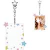 HAOXYO Questo Porta Photocard e Photocard Holder Kpop custodiscono tue cartoline | Porta Photocard Kpop in acrilico trasparente, custodia per Photocard con gancio a stella, ideale per zaini e borse da fan