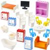Mirthben Accessori Per Grande Costruzioni, per 3 anni bambino, Blocchi da Costruzione compatibili Duplo