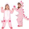 Beipegin Costume Dinosauro Bambina Bambino,Dinosauro con Cappuccio Tuta Flanella Costume Carnevale Halloween Neonato 1-4 Anni