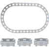 bechoanigel City Binari Set compatibile con Duplo Treno, con Binari Curvi e Dritti, per Ampliare la Ferrovia, compatibile con Mattoncini Più Marche, da 2 Anni