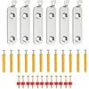 HAOXYO 6 Pezzi Ganci per Quadri Resistenti, Kit per Appendere con Tasselli per Cartongesso e Chiodi, Appendi Quadri Argento a Scomparsa per Specchi, Arte, Tele e Cornici (42pcs)