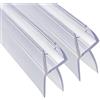 Mirorola Guarnizione doccia 2 x 60 cm, per vetro spessore 4 mm, 5 mm, 6 mm, guarnizione di ricambio per porta doccia, box doccia, guarnizione per cabina doccia, guarnizione in gomma per porte doccia