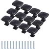 LEOEZYA 12 Pezzi Pomelli per Mobili,Pomelli Cucina da 30mm,Maniglie per Mobili Nere,maniglie armadio,Pomelli per Cassetti con Viti per Cucina,Ufficio,Armadietto,Cassettiera,Armadi