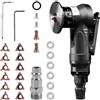 TALOEYH Mini smussatrice pneumatica, 30000 giri/min, palmare ad arco a 45 gradi, con presa d'aria da 1/4 di pollice per tagliare la sbavatura dello smusso (inserti 6R + inserti 6C + 6 cuscinetti)