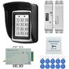 YAVIS Access Control System Kit, Tastiera programmabile RFID Controller in metallo, Custodia impermeabile, Blocco a bullone elettrico, Alimentazione DC 12V 3A, Pulsante di uscita+Portachiavi ID 10 pcs