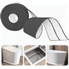 Raqieman Battiscopa morbido, autoadesivo, 20 x 20 mm, 6 m, in PVC, autoadesivo, per cucina e bagno, colore nero