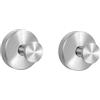 Cyberwork Ganci Senza forare - 2 ganci a ventosa in acciaio inox con ventose. Appendi accappatoio bagno, strofinacci cucina, ventose con gancio per bagno, cucina, ufficio (Argento spazzolato)