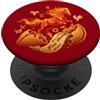 Chinese Zodiac Symbol Fortune Horoscope Anno del cavallo di fuoco 2026 Fortuna Capodanno lunare cinese PopSockets PopGrip Adesivo