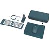 Celly, Kit Travel con Tastiera e Mouse Wireless, Set Completo per Lavorare Ovunque con Custodia Rigida in EVA, Tastiera Pieghevole, Mouse Senza Fili, Cavo USB-C, Supporto Smartphone e Tappetino, Blu