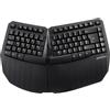 Perixx PERIBOARD-613B Mini tastiera ergonomica wireless con doppia modalità 2.4G e Bluetooth, compatibile con Windows 10 e Mac OS X System, Nero, Layout spagnolo
