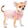 Voarge - Cappotto invernale in lana per animali domestici con anello a D - Maglione caldo invernale per cane e gatto - Abbigliamento per animali domestici - Maglione per cucciolo - Grigio, M (rosa, L)