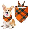 Voarge Sciarpa per cani, Bandana classica per cani a quadri, Bandana per cani, Triangoli per collo lavabili per cani piccoli, medi e grandi, Gatti (Fazzoletto da collo a quadri arancione, L)