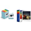 Polaroid - Now Gen3 - Fotocamera istantanea blu artico + confezione tripla di pellicole a colori (24 foto) + album