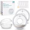 Lictin 2 Coppette Raccoglilatte-Proteggi Capezzolo (60ML), 10 Sacchetti Latte Materno, senza BPA, in morbido silicone con fori di ventilazione, guscio per allattamento riutilizzabile
