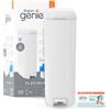 Diaper Genie Platinum - Bidone per pannolini inodore | Acciaio inox | Grande capacità: 47 pannolini | Fino a 5 mesi | Ampia apertura e pedale | Include ricarica 18 sacchetti, 846 pannolini - Bianco