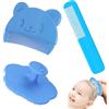 YIFLorine TANG Pettine Neonato,3 pezzi Spazzola per Neonati Set Pettine e Spazzola Neonato Spazzola Neonati in Silicone Spazzola per Massaggio per Bambini e Neonati Crosta Lattea e Regalo per Registro