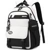 Amythe Zaino Scuola Ragazzi Teen 8 a 15 anni Grande Impermeabile Nero+Bianco