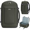 ECOHUB Zaino EasyJet 45x36x20, 30L Zaino da Viaggio Aereo Bagaglio a Mano | Scomparto 3D per Laptop 15.6, Tasca Antifurto, Apertura a 180°, Cerniera SBS, Resistente all'acqua, Materiale Riciclato