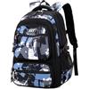 Amythe Zaino Scuola Media e Superiore per Ragazzi: Stile Casual e alla Moda per Adolescenti dai 10 Anni in su, Zainetto Porta PC Grande Nero in Nylon Impermeabile