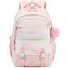 Amythe Zaino per Ragazze, Zainetto Bambina Scuola Elementare e Media, Zaini da Viaggio Leggero e Casual per Bambini da 9 10 a 16 anni con Ciondolo Carino, Adatto al Trolley, Rosa