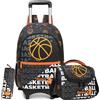HTgroce Bambino Zaino Trolley Bambini Scuola Elementare Zainetto Scuola Trolley Ragazzo