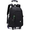Amythe Zainetto per Ragazzo con Ruote, 30L Zaino Trolley Scuola Media e Superiore Leggero, Zaini Porta pc 15.6 Pollici Uomo con Carrello, Adatto per il Tempo Libero e i Viaggi, Nero