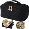 TOPALL Beauty Case da Viaggio Donna,Grande Borsa Cosmetica da Viaggio,Trousse Trucchi Donna in Aggiornata PU Pelle,Borsa Porta Trucchi da Toilette Makeup Bag Organizer