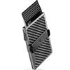 LORZOR Portafoglio Uomo Slim in Fibra di Carbonio Militare, Porta Tessere Uomo con Clip per Banconote Removibile, Porta Carte RFID Portamonete, Slim Wallet Pop-up Contiene 7 Carte, Regalo