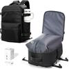 BOXSAM Zaino Sottovuoto Viaggio Con Pompa Zaino Ryanair 40x30x25 Aereo Bagaglio a Mano Zaini 14 Pollici Porta PC Casual Impermeabile Daypack Borsa da Cabina per Donna Uomo(Nero,M)