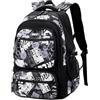 Amythe Zaino Scuola Media e Superiore per Ragazzi: Stile Casual e alla Moda per Adolescenti dai 10 Anni in su, Zainetto Porta PC Grande Nero in Nylon Impermeabile
