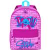 Disney Stitch Zaino Bambini Stitch Zainetto Scuola Elementar Zaino Scuola, Zaini Per Scuola Sport Viaggi (Rosa)