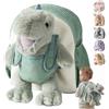 Moonkie Hug & Go Zaino Bambino, Zainetto Bambina Dinosauro, con Giochi Rimovibile, Zainetto Asilo Bambino 1 2 3 Anni, Zaini per Bambini in Peluche Morbide, per Asilo, Viaggio & Regali Bambini