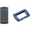 BTicino SL4003NF FP LL Deviatore 1P 16A 1 m, Antracite, 1 Pezzo & SLN4703F Livinglight International Supporto a 3 Moduli