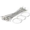 wisdompro 100 pezzi Portachiavi Filo Acciaio Metallico, 11 cm Anelli Portachiavi Argento, Portachiavi Cavo Acciaio per Appendere Etichette per Bagagli, Chiavi, Badge, Tag ID