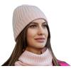 Marenza Cappellino Misto Cashmere Uomo Donna Made in Italy Cappello Sciarpa Berretto Cachemire Invernale Cuffia Unisex Lana Merino Nero Grigio Bianco Beige Calda Taglia Unica Pashmina (Rosa)
