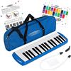Classic Cantabile FML-32 BU Melodica 32 tasti (f-c³) con libretto 5 canzoni, adesivi, custodia, bocchino e tubo soffiante - colore blu.