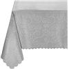 Tovaglia Ovale 160x220 Cucina Bianco Crema Lavabile e Resistente