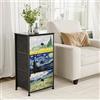 Welfuturer Cassettiera con 3 cassetti in tessuto Van Gogh armadietto comodico da toeletta per camera da letto, armadio industriale corridoio, soggiorno, cameretta dei bambini