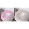 Zundo 2 Pezzi Coprisedile WC Caldo, Cuscino per Sedile WC, Cuscino Sedile WC Morbido, Copriwater Universale (Rosa, Beige)