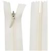 Aerzetix - C61003 - Set di 20 Cerniere Invisibili 30cm - Colore: Bianco Seta - Non separabili con tiretto Palla da Rugby Materia inestensibile - Cerniera Lampo