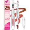 iMethod - Matita per labbra Cocoa, lucidalabbra peel-off 2-in-1 a doppia estremità con pinzetta, lucidalabbra peel-off naturale a lunga durata, facile da usare per tutti i tipi di pelle, dura tutto il