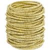 DOPENSPI 100 elastici per capelli piccoli, dorati, luccicanti, sottili, elastici per capelli, 3 mm, mini corde in gomma, accessori per coda di cavallo, accessori per donne