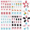 JANYUN 96 Unghie Finte A Pressione Per Bambini, Copertura Completa, Corte, Bel Regalo Per Bambini, Decorazione Per Nail Art