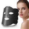 Hottoerak Maschera a LED per viso, 660 nm e 850 nm in silicone, luce rossa, 222 chip, maschera con timer 10/15/20, 5 livelli di luminosità rossa per il viso