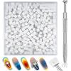 Qufiiry 300 Pezzi Spugna per Nail Art, Strumenti per il Rendering Delle Unghie con Pinza Metallica, Pennello per Baby Boomer, Usato per Creare una Varietà di Modelli di Nail Art Sfumati