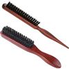 Qufiiry 2 Pcs per Capelli in Setole di Cinghiale, Spazzola con Setole di Cinghiale Naturale, per Styling di Capelli e Barba, per Massaggio del Cuoio Capelluto, Riducendo la Rottura dei Capelli